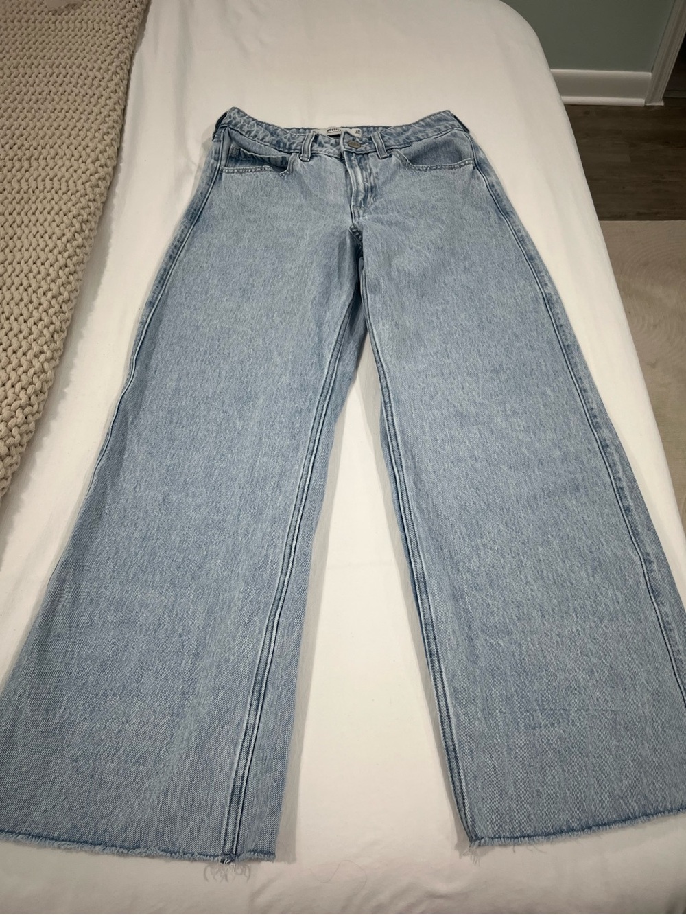 Hollister Light Blue Wide-Leg Jeans